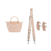 KOMHPS Purse Straps Replacement, Leather Handbag Crossbody Shoulder Strap Adjustable for S/M Longchamp Bag Women(Lotus Root Pink)